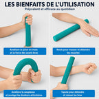 Bâton de résistance flexible Padel Shark turquoise pour renforcer le grip, masser les muscles et améliorer la souplesse
