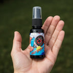 Padel Shark grip spray bottle with anti-slip formula for optimal grip in all conditions.
