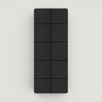 Padel Shark black foldable sport mat, 68in x 24in, 0.4cm thick, with grid pattern for comfort and stability.