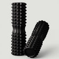 Padel Shark black textured foam roller for deep muscle massage and improved flexibility.