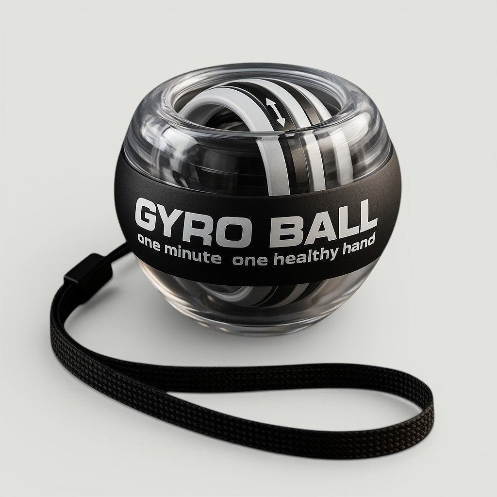 Padel Shark Gyro Ball wrist exerciser with black strap for arm and finger muscle training.