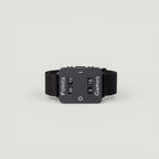 Padel Shark grey wrist-worn score counter bracelet with digital displays for points and games.